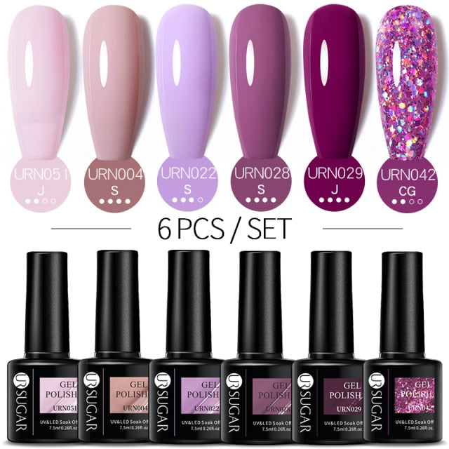 UR SUGAR Gel Polish Set -06/Pcs alfamoba