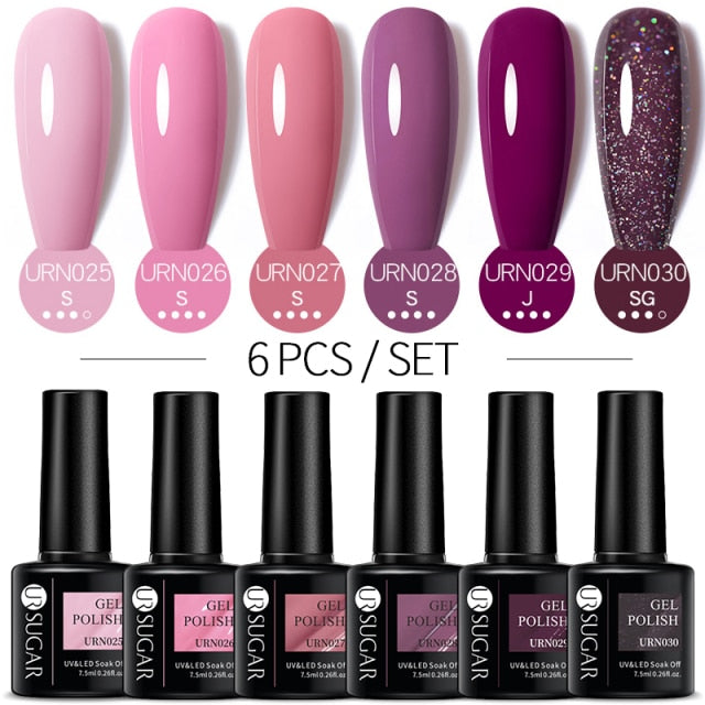 UR SUGAR Gel Polish Set -06/Pcs alfamoba