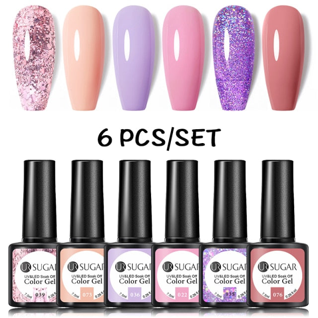 UR SUGAR Gel Polish Set -06/Pcs alfamoba